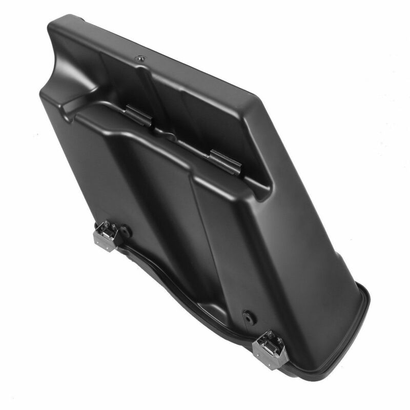 5" Stretched Extended Hard Motorcycle Saddlebags For Harley Street Glide Road King 1993-13 Matt Black