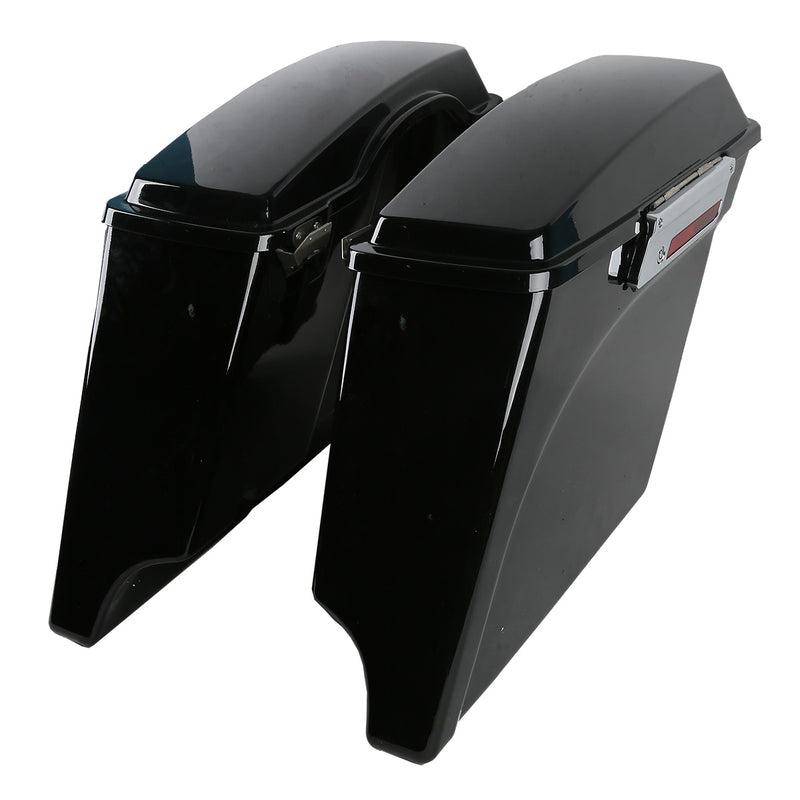 5" Stretched Extended Hard Saddle bag For Harley Electra Street Road Glide 93-13