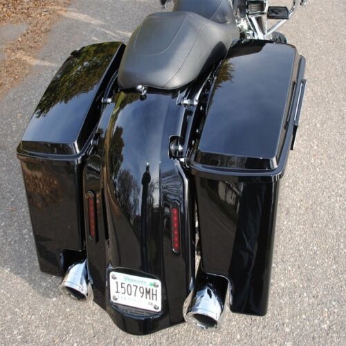 5" Stretched Extended Hard Saddle bag For Harley Electra Street Road Glide 93-13