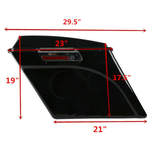5" Stretched Extended Hard Saddle bag For Harley Electra Street Road Glide 93-13