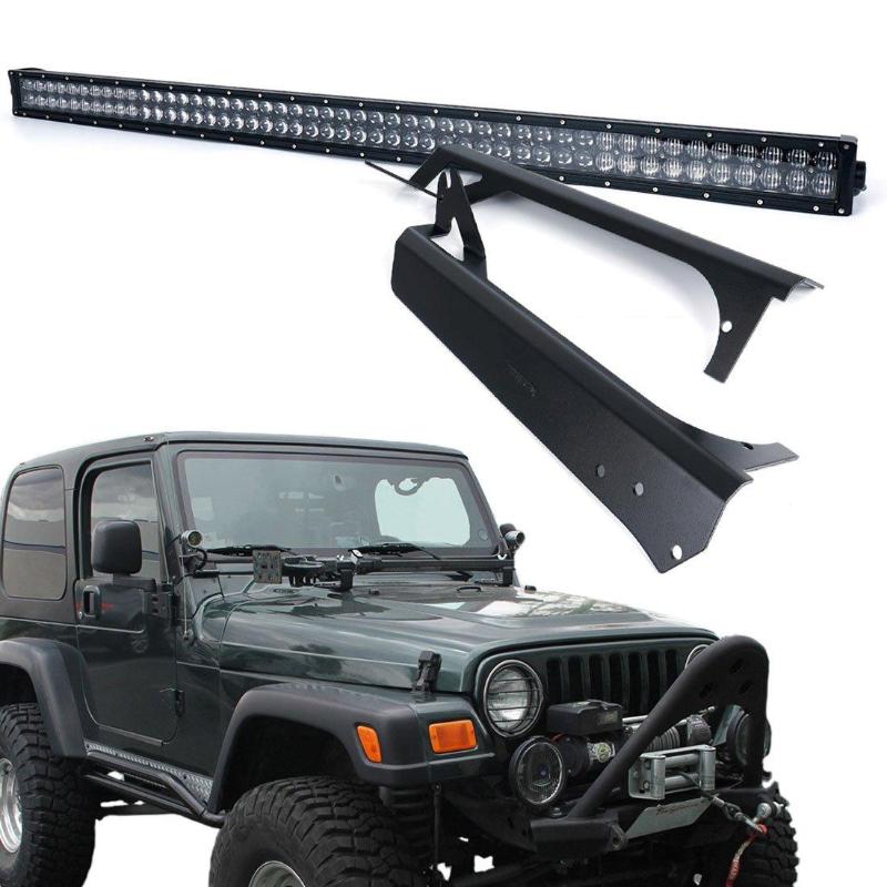 50 Inch Waterproof LED Work Light Bar Bracket Kit