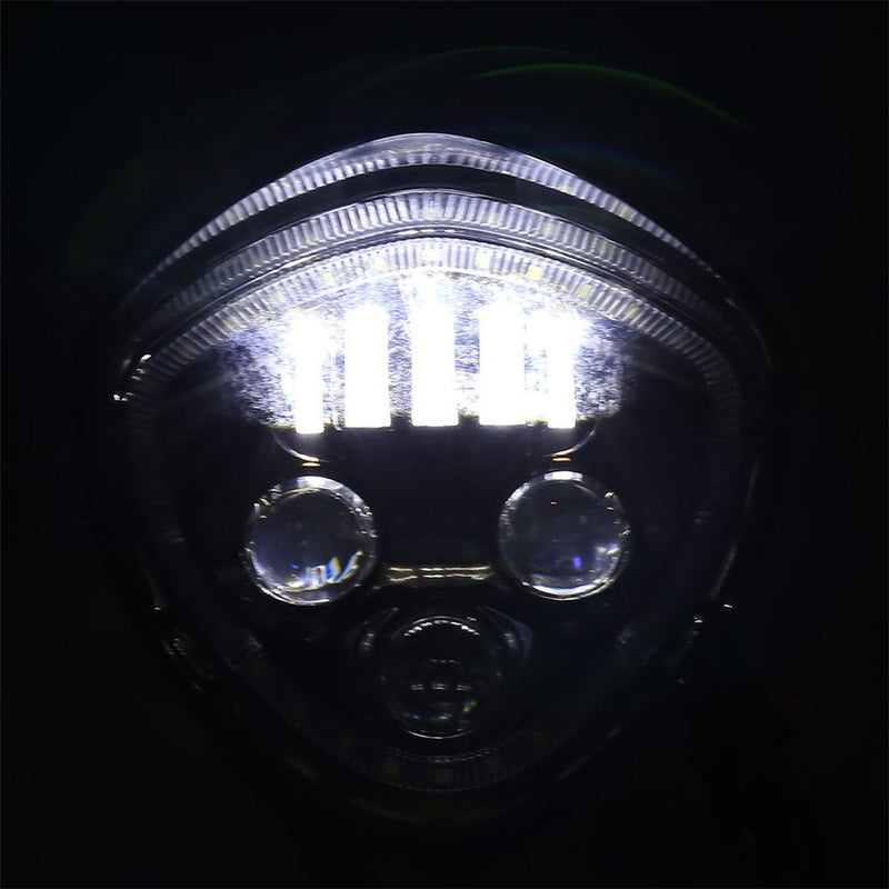 CREE LED Headlight w/Halo Ring For Victory Cross Country/Cruisers