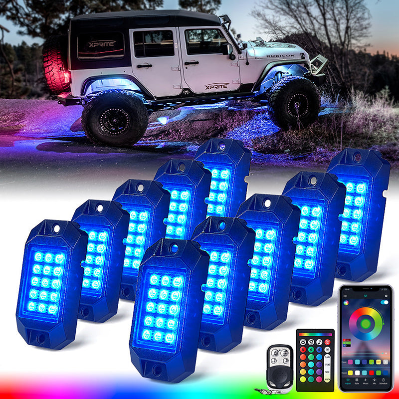 Multi-Color RGB LED Rock Lights