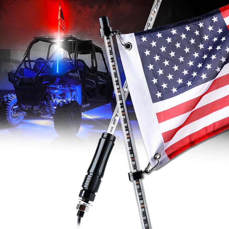 Bike flag pole best sale lights