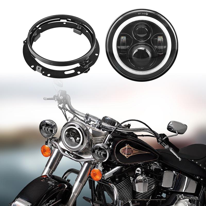 Harley LED Projector Headlight + Turn Signal Lights 