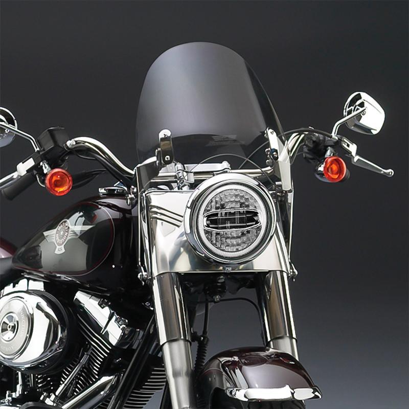 7" LED Headlight With Hi/Lo Beam Blue/White Halo DRL + 4.5'' LED Passing Lamps Combo for Indian Motorcycles
