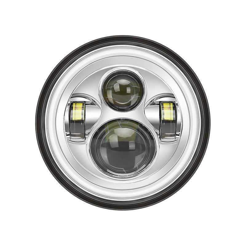 Indian Motorcycle 7" LED Headlights with RGB Halo App Or Remote Control