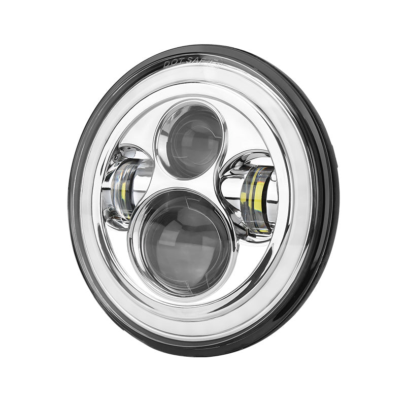 Indian Motorcycle 7" LED Headlights with RGB Halo App Or Remote Control