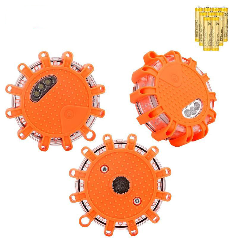 Road Flare, Flashing Warning Light Emergency Signal Warning LED Light Beacon with Magnetic Base for Car Truck Boat