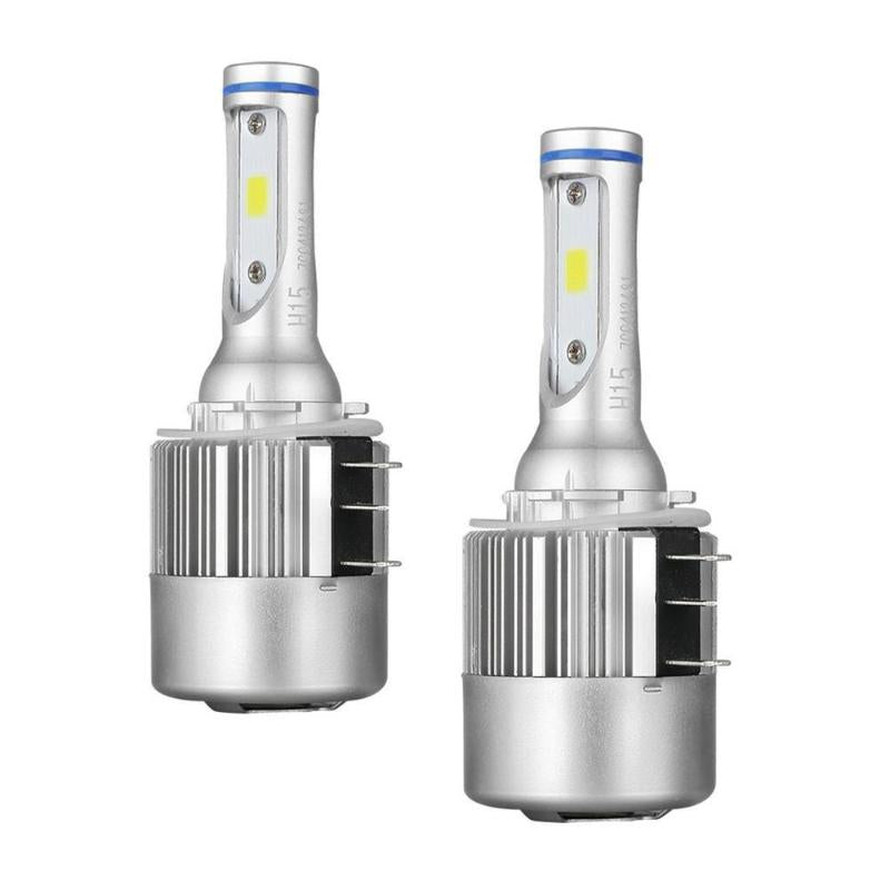 72W H15 LED Headlight Bulbs Conversion