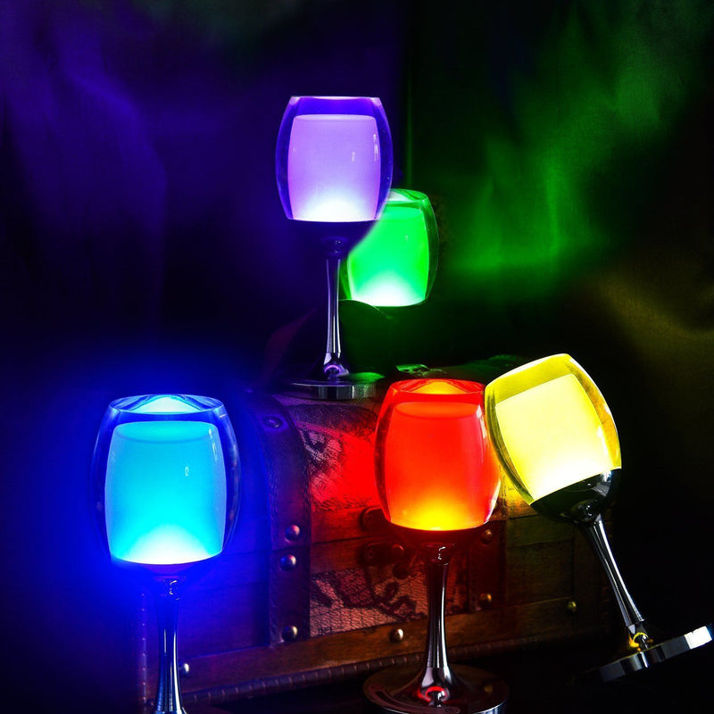 7 Models 3W LED Cup Light Rechargeable RGB Magic Crystal Wine Glass Lamp - LED Factory Mart - 9