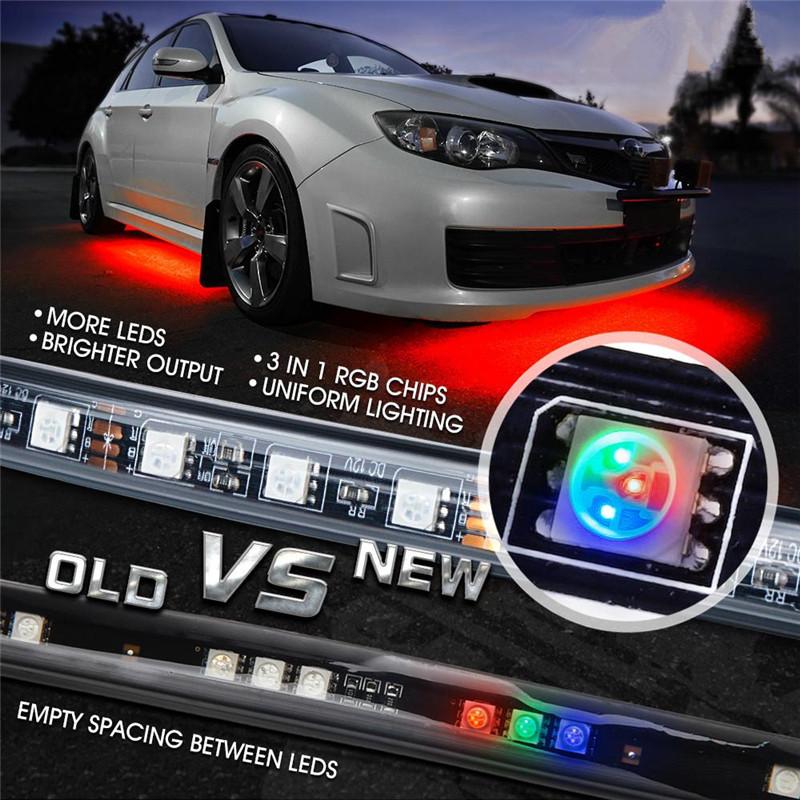 8 Color Battle Series RGB LED Underbody Glow Kit with Remote Control and Bluetooth