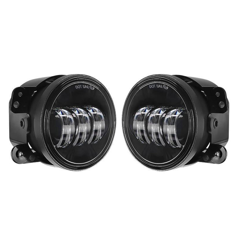 7" 75W Headlights & 4" 30W Fog Lights Combo for Jeep Wrangler JK