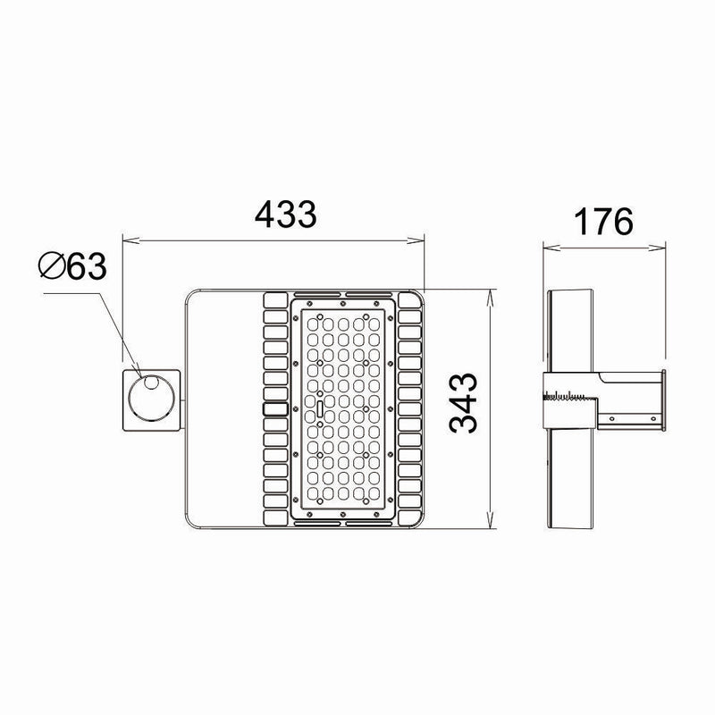 80W LED Parking Lot Light