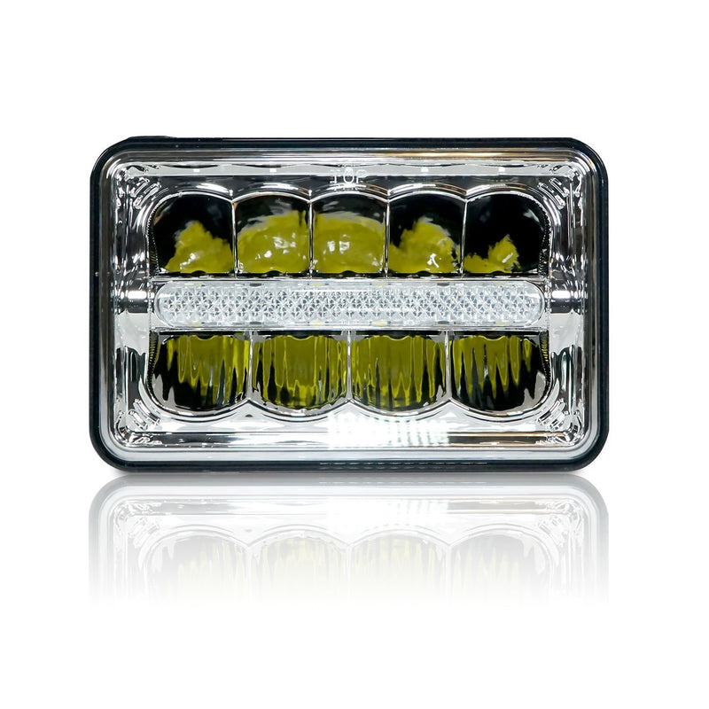 4X6 Inch LED Headlights Replacement High/Low Beam for GMC Ford Trucks - LED Factory Mart