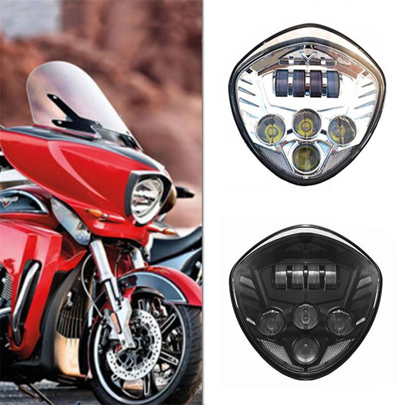 Chrome / Black Victory LED Headlight Kit Cross Country