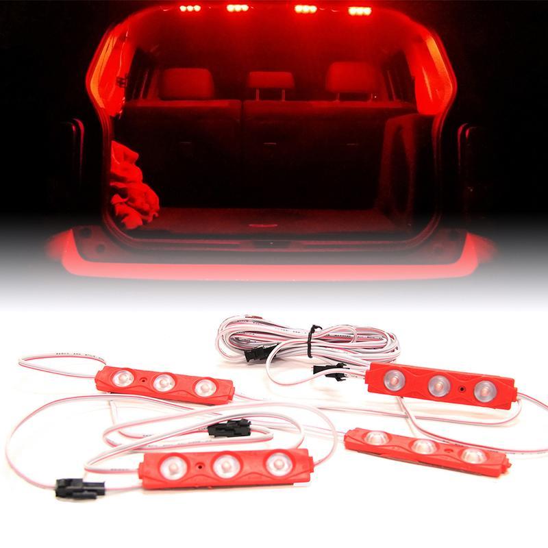 8pc Red Truck Bed LED Lighting Kit