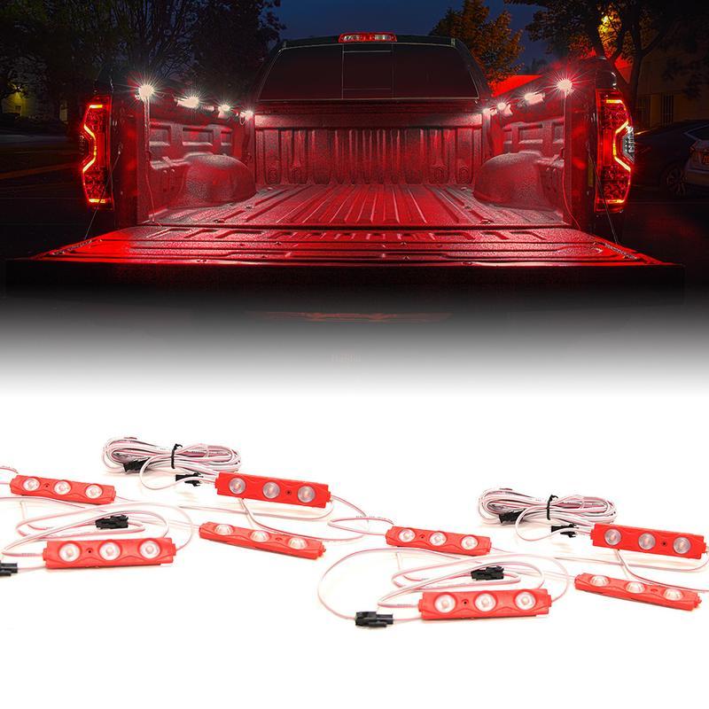 8pc Red Truck Bed LED Lighting Kit