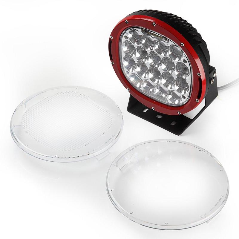 95W Red 9 Inch Round CREE LED Light Spot Lamp With DRL