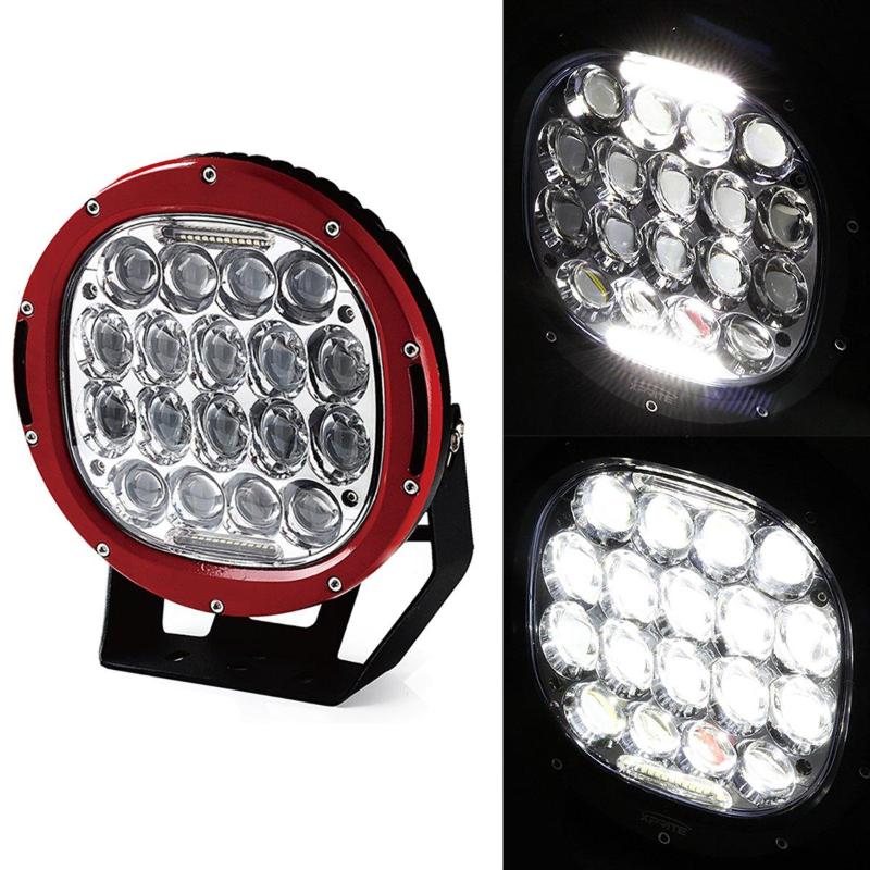 95W Red 9 Inch Round CREE LED Light Spot Lamp With DRL