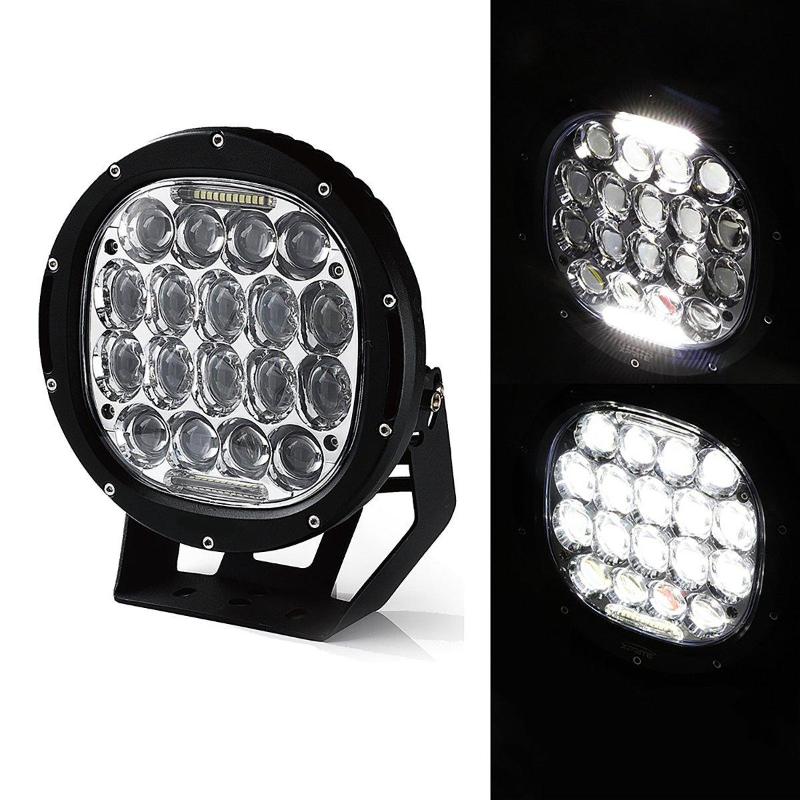 95w  Black 9 Inch Round CREE LED Light Spot Lamp With DRL
