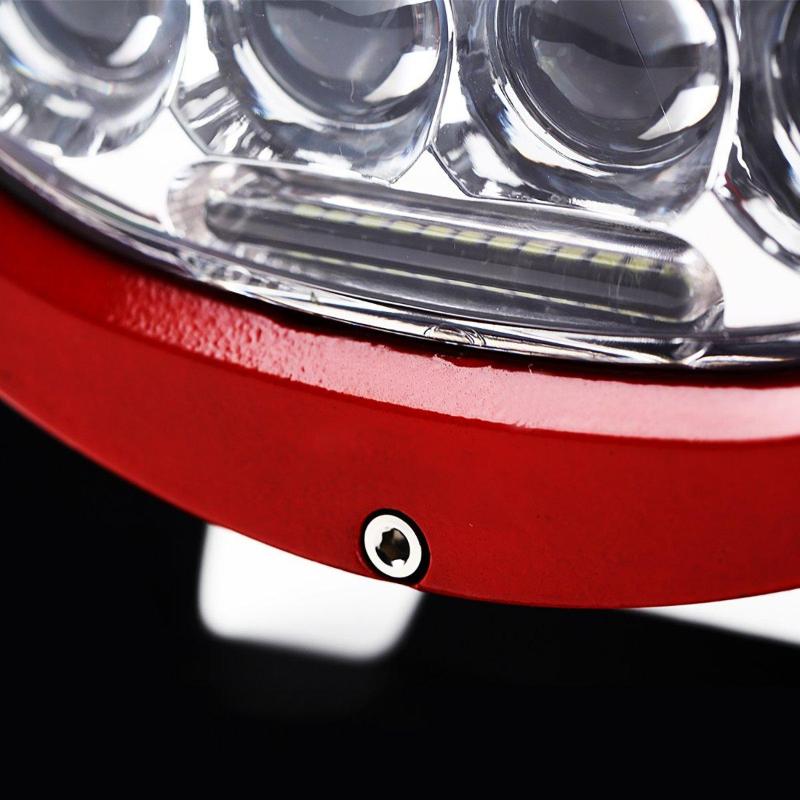 95W Red 9 Inch Round CREE LED Light Spot Lamp With DRL