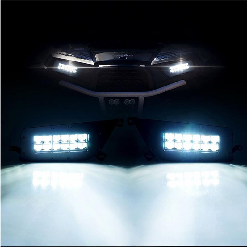 90W UTV LED Headlight Light Bar Kit