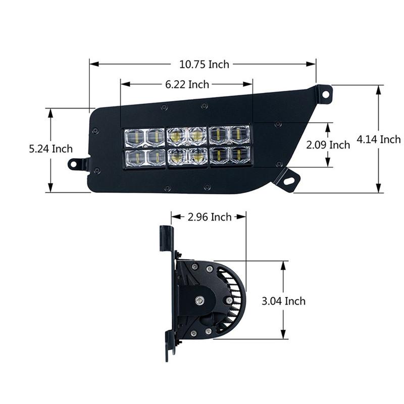 90W UTV LED Headlight Light Bar Kit