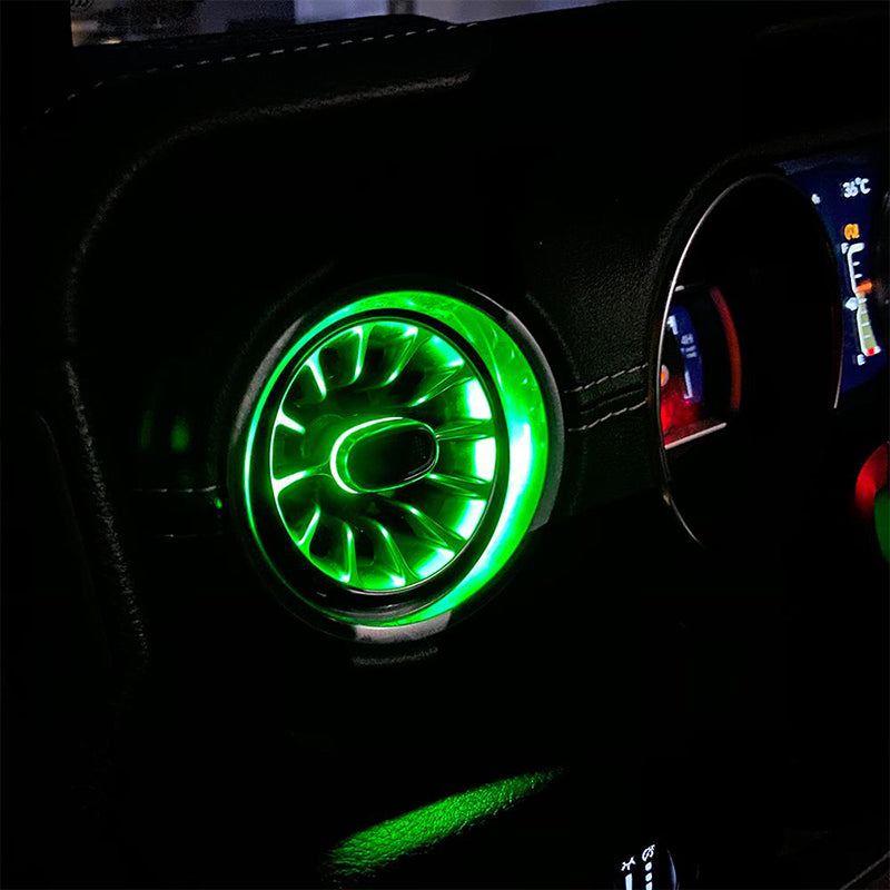 Turbo Air AC Vent W/ LED Ambient Atmosphere Lights for 2011-2018 Jeep Wrangler JK