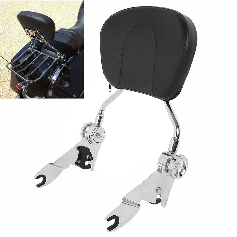Adjustable Detachable Motorcycle Backrest Sissy Bar Pad Fit For For Harley Davidson Touring 09-later
