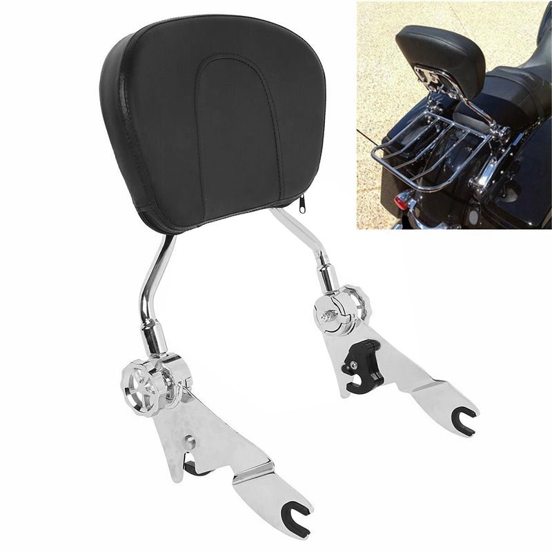 Adjustable Detachable Motorcycle Backrest Sissy Bar Pad Fit For For Harley Davidson Touring 09-later