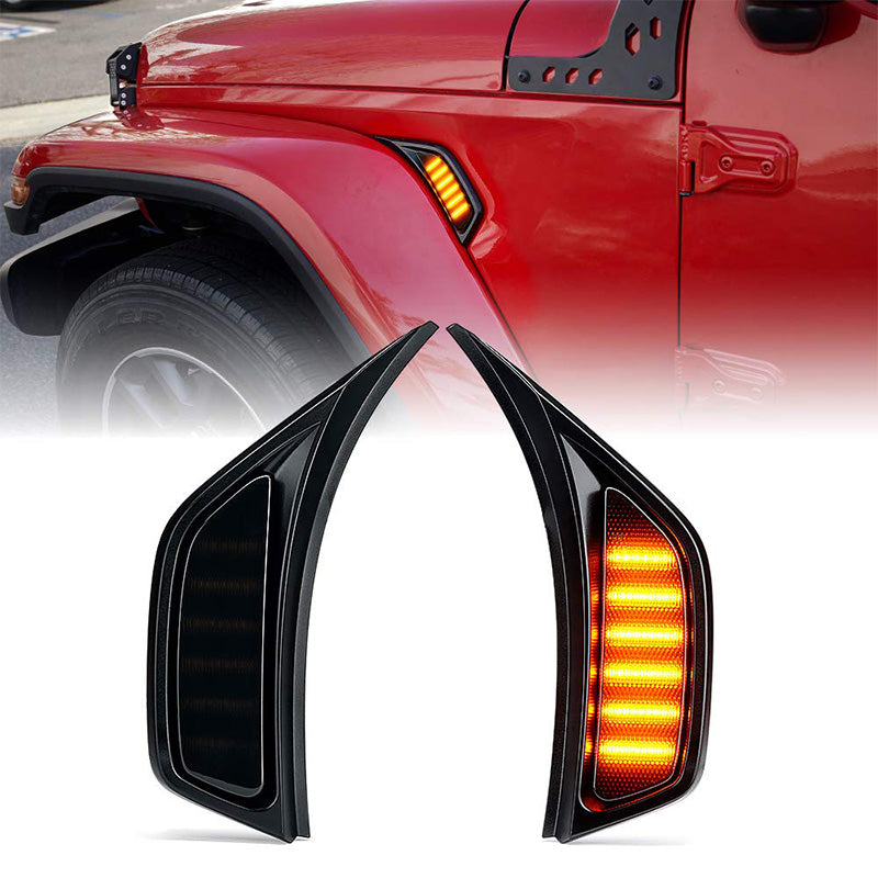 Amber LED Fender Marker Lights with Smoke Lens