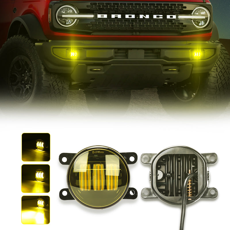 Amber LED Fog Lights Assembly for 2021-2023 Ford Bronco