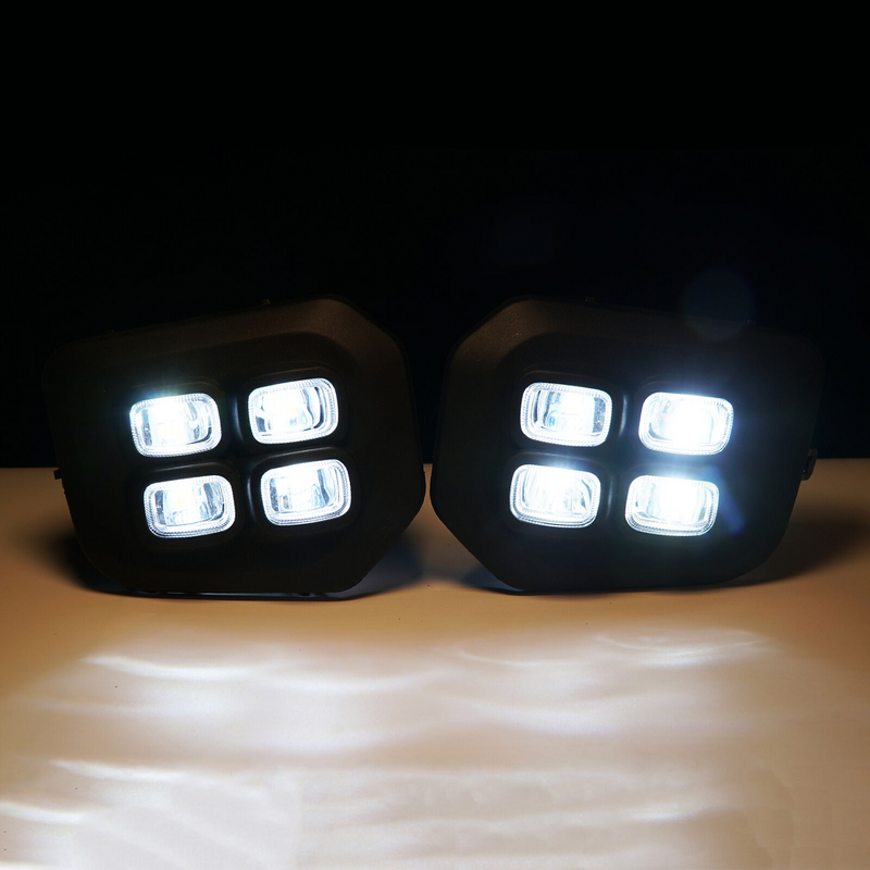 Roxmad 4 Eyes Style LED Fog Lights with Amber Turn Signal Lights for 2016-Later Toyota Tacoma