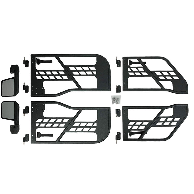 Beast Style Jeep Tube Doors with Side View Mirror for 2007-2018 Wrangler JK