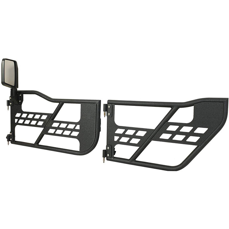 Beast Style Jeep Tube Doors with Side View Mirror for 2007-2018 Wrangler JK