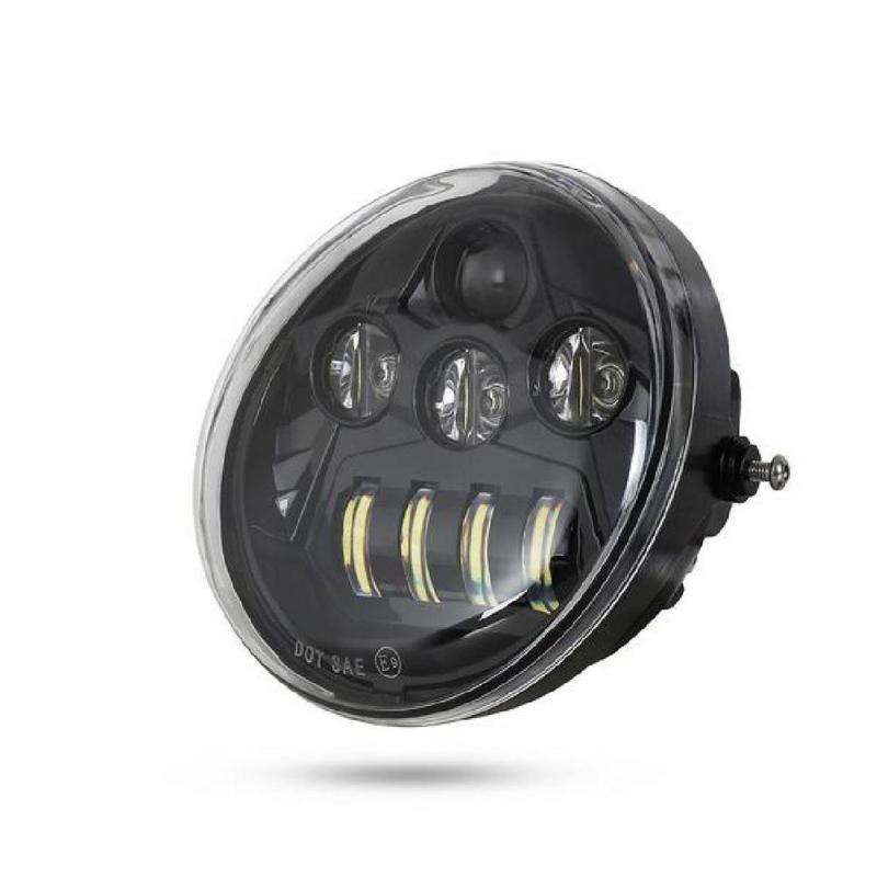 Black LED Headlight For VRSCA V Rod 02-16