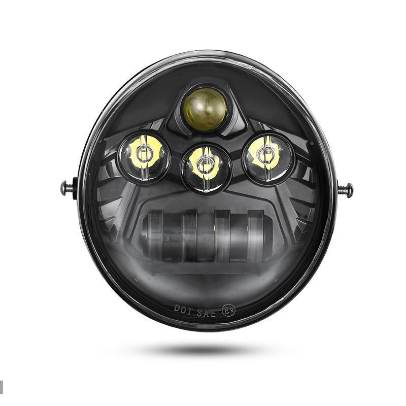Black LED Headlight For VRSCA V Rod 02-16