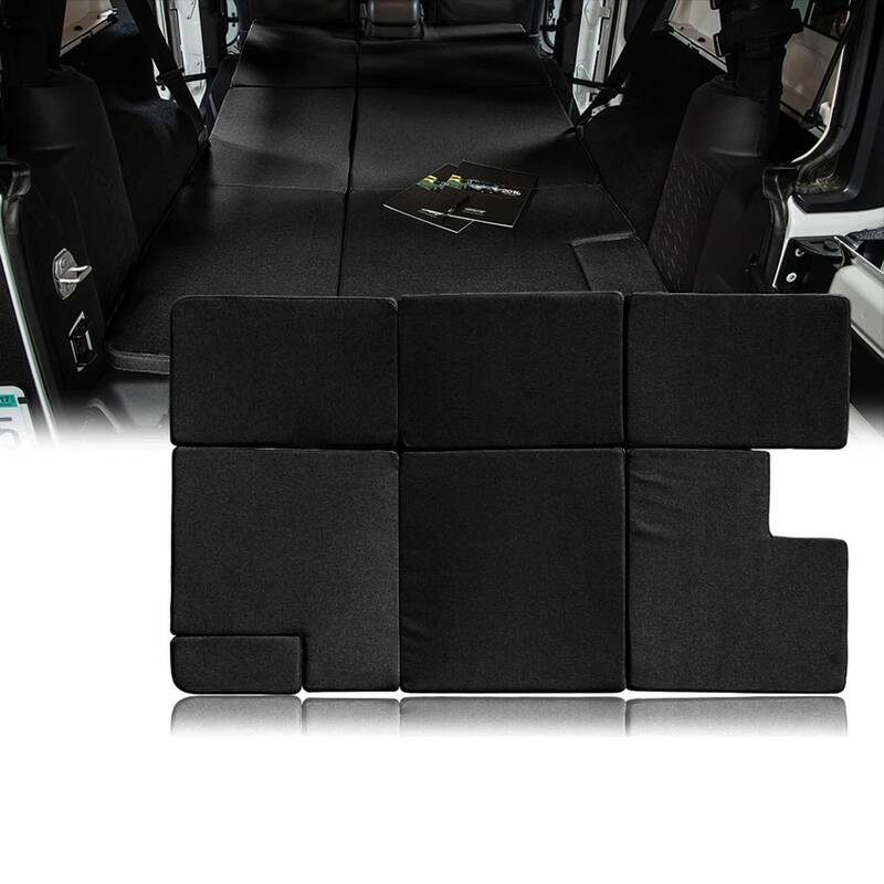 Black Portable Sleeping Pad Cushion Fits Jeep Wrangler JKU
