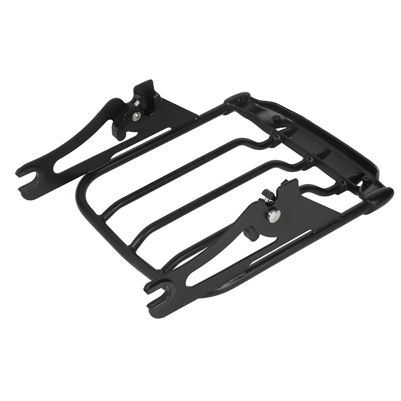 Black Two Up Luggage Rack Fit For Harley Touring Road Street Glide 09-20