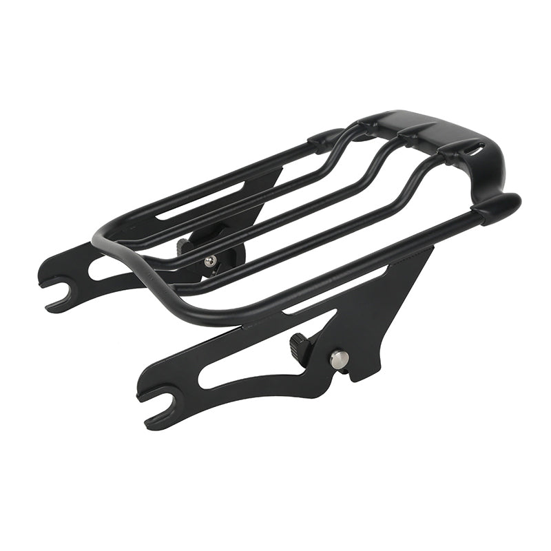 Black Two Up Luggage Rack Fit For Harley Touring Road Street Glide 09-20