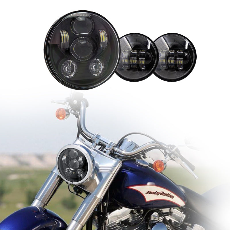 5.75 inch Projector LED Headlight & 4.5 inch Passing Lights - LED Factory Mart