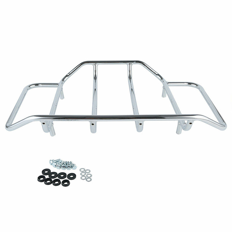 Chrome Luggage Rack Fit For Harley Tour Pak Touring Road King Street Glide 84-20