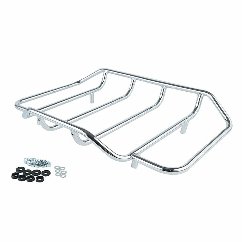 Chrome Luggage Rack Fit For Harley Tour Pak Touring Road King Street Glide 84-20