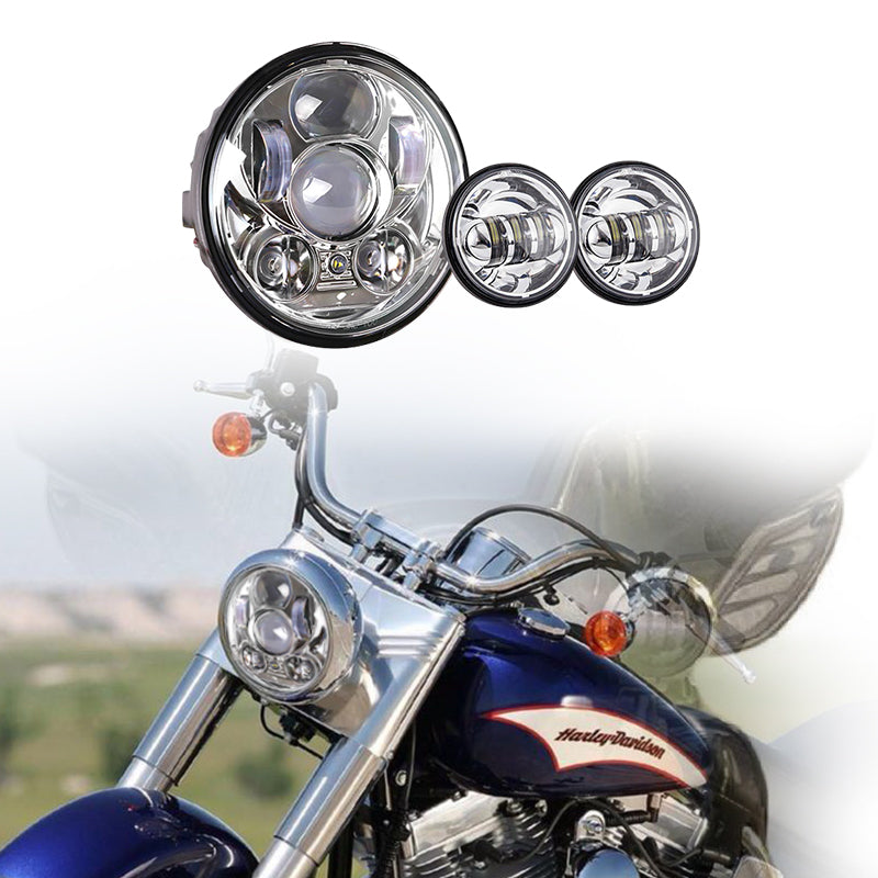 5.75 inch Projector LED Headlight & 4.5 inch Passing Lights - LED Factory Mart