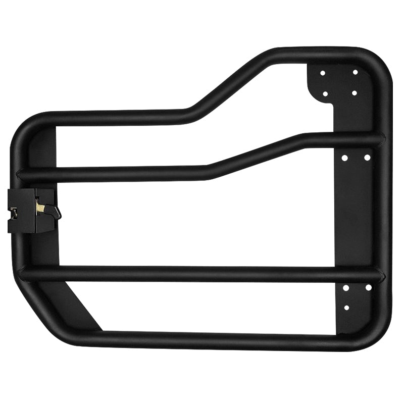 Crossbar Style Tube Doors with Side View Mirror for 2018+ Wrangler JL 4 Door