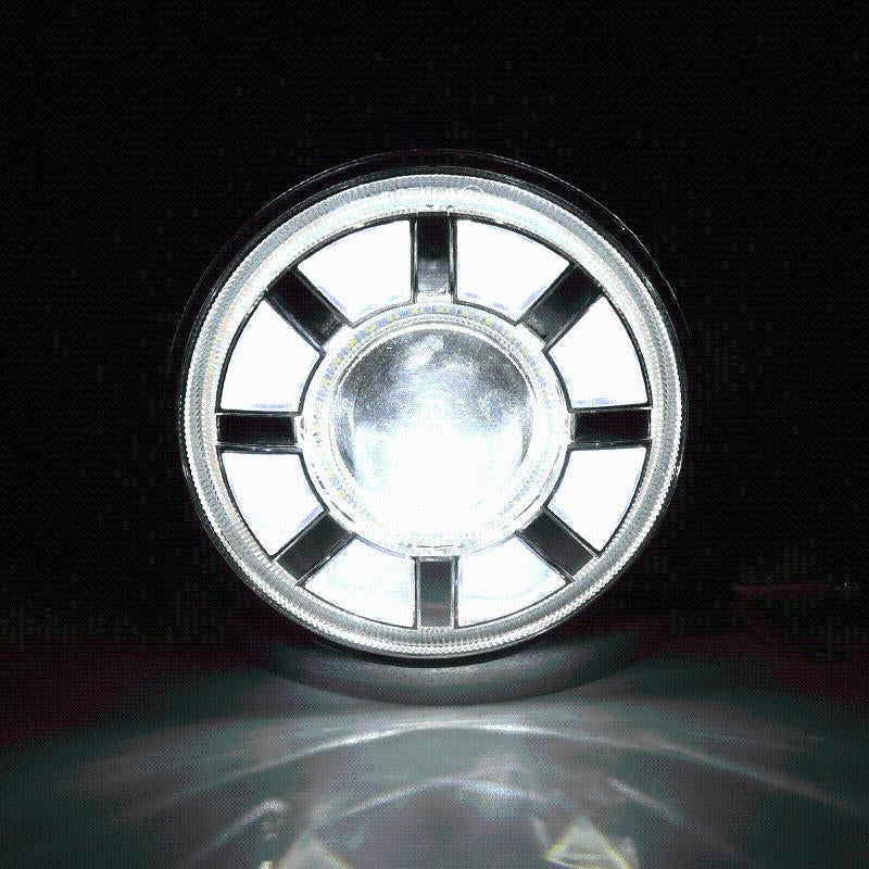 Daymaker LED Headlights With Dual Halo For Motorcycle