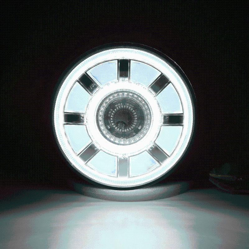 Daymaker LED Headlights With Dual Halo For Motorcycle