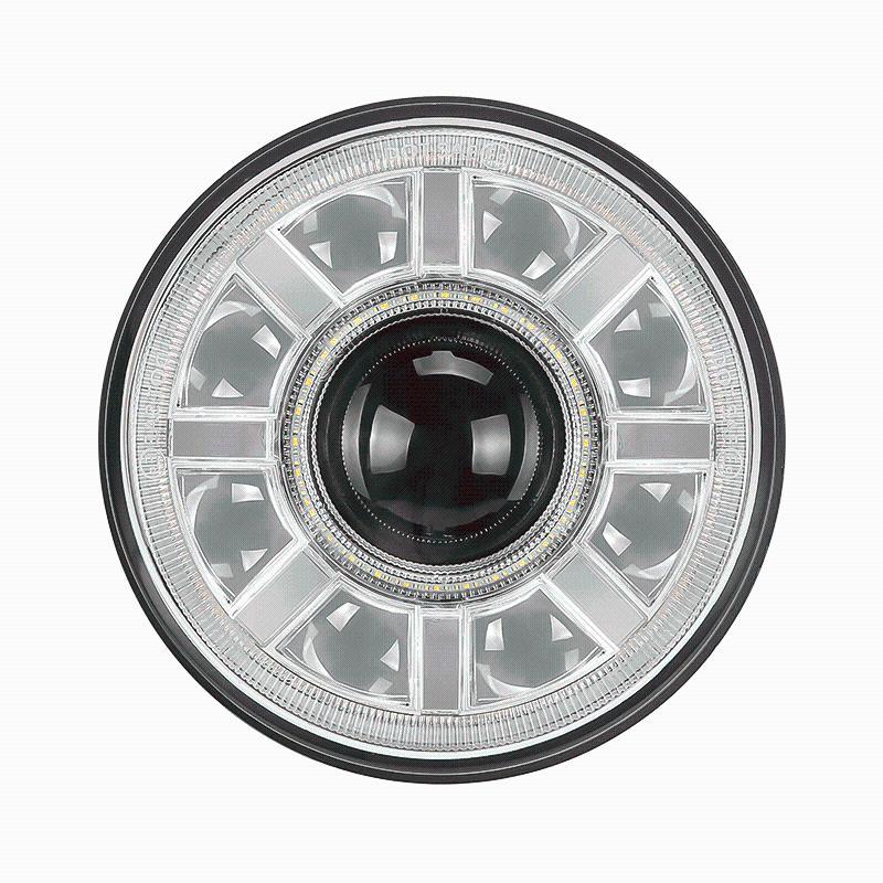 Daymaker LED Headlights With Dual Halo For Motorcycle