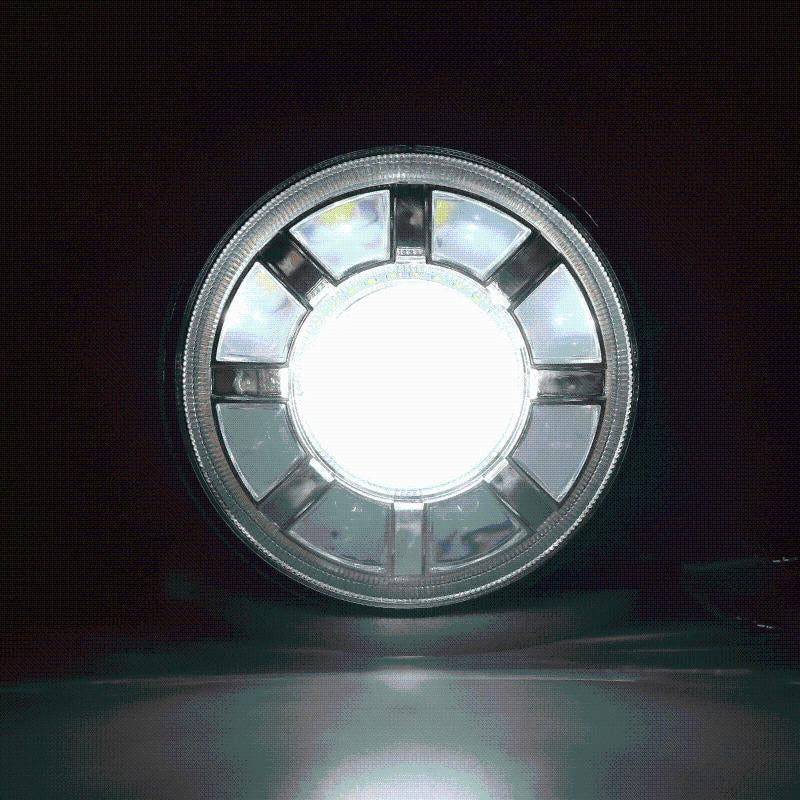 Daymaker LED Headlights With Dual Halo For Motorcycle